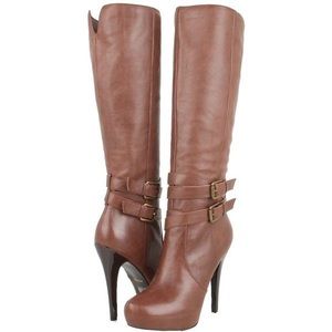 Aldo Delavergne Tall Boots Cognac Brown Sz 8.5